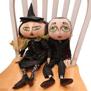 Joe Spencer Xanzabelle Spooky Witch and Vampire Collectible 22" Dolls NWT
